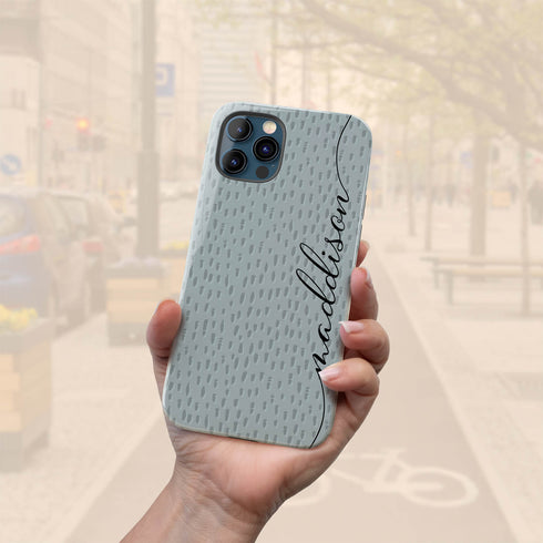 Personalized Name Calligraphy & Dots iPhone Case